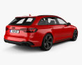 Audi RS4 avant 2023 3D模型 后视图