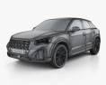 Audi SQ2 2022 3D модель wire render