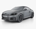 Audi TT S クーペ 2022 3Dモデル wire render