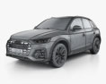 Audi Q5 S-line 2023 3D-Modell wire render