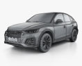 Audi Q5 Sportback S-line 2022 3d model wire render