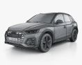 Audi SQ5 2023 3D-Modell wire render