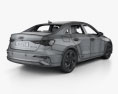 Audi A3 sedan mit Innenraum 2023 3D-Modell