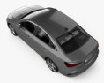 Audi A3 轿车 带内饰 2023 3D模型 顶视图