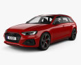 Audi RS4 avant HQインテリアと 2023 3Dモデル