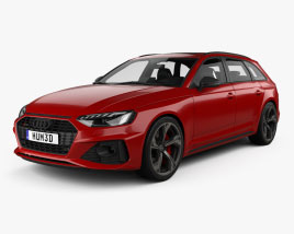 Audi RS4 avant with HQ interior 2022 3D model