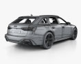 Audi RS6 avant con interior y motor 2022 Modelo 3D