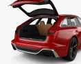 Audi RS6 avant com interior e motor 2022 Modelo 3d