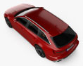 Audi RS6 avant з детальним інтер'єром та двигуном 2022 3D модель top view