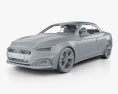 Audi A5 cabriolet with HQ interior 2019 3d model clay render