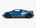 Audi R8 V10 coupe 带内饰 2022 3D模型 侧视图