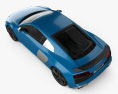 Audi R8 V10 купе з детальним інтер'єром 2022 3D модель top view