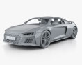 Audi R8 V10 купе з детальним інтер'єром 2022 3D модель clay render