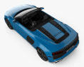 Audi R8 V10 US-spec spyder mit Innenraum 2022 3D-Modell Draufsicht