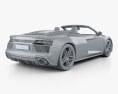 Audi R8 V10 US-spec spyder HQインテリアと 2022 3Dモデル