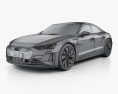 Audi e-tron GT 2024 3d model wire render