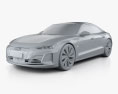 Audi e-tron GT 2024 Modello 3D clay render