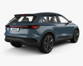Audi Q4 e-tron 컨셉트 카 인테리어 가 있는 2020 3D 모델  back view