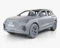 Audi Q4 e-tron 컨셉트 카 인테리어 가 있는 2020 3D 모델  clay render