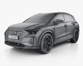 Audi Q4 e-tron S-line 2020 3Dモデル wire render