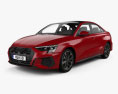 Audi S3 Edition One 세단 2023 3D 모델 