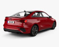 Audi S3 Edition One 세단 2023 3D 모델  back view