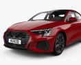 Audi S3 Edition One 세단 2023 3D 모델 