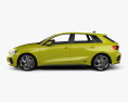 Audi S3 Edition One sportback 2023 3D 모델  side view