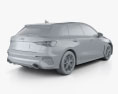 Audi RS3 sportback 2024 3D модель