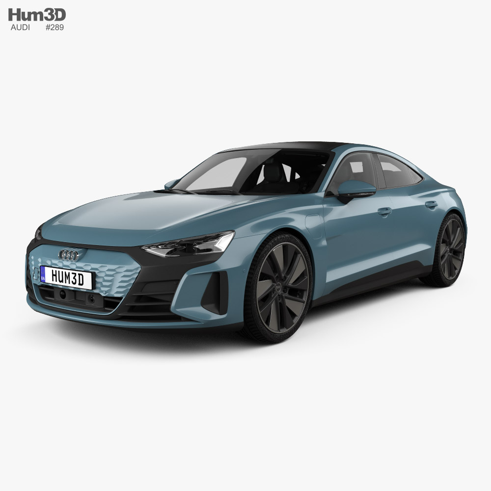 Audi e-tron GT mit Innenraum 2024 3D-Modell