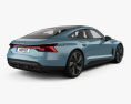 Audi e-tron GT з детальним інтер'єром 2024 3D модель back view