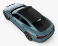 Audi e-tron GT с детальным интерьером 2024 3D модель top view