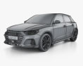 Audi A1 Citycarver 2022 3D модель wire render