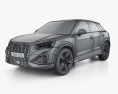Audi Q2 L CN-spec 2024 3D-Modell wire render