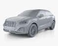 Audi Q2 S line Edition One 2023 3D模型 clay render