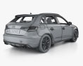 Audi S3 Sportback з детальним інтер'єром 2017 3D модель