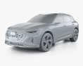 Audi Q8 e-tron 2024 3d model clay render