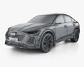 Audi Q8 e-tron Sportback 2024 3D модель wire render