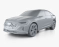 Audi Q8 e-tron Sportback 2024 3D模型 clay render