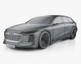 Audi A6 Avant e-tron 2024 3D模型 wire render