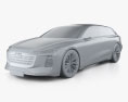 Audi A6 Avant e-tron 2024 3Dモデル clay render