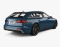 Audi S6 avant 2024 3D 모델  back view