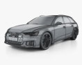 Audi S6 avant 2024 3D模型 wire render