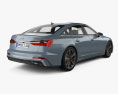 Audi A6 轿车 S-Line 2023 3D模型 后视图
