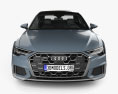 Audi A6 세단 S-Line 2023 3D 모델  front view