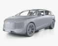 Audi Urbansphere з детальним інтер'єром 2023 3D модель clay render