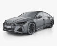Audi RS7 2020 3d model wire render