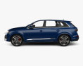 Audi Q7 S line 2024 3D模型 侧视图