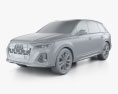 Audi Q7 S line 2024 3D-Modell clay render
