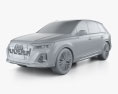 Audi SQ7 2024 3D-Modell clay render